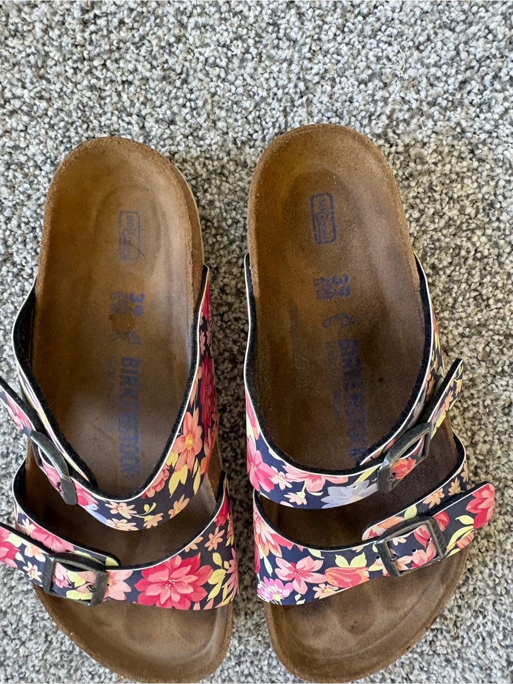 Birkenstock Sydney Supernatural Flowers in Navy size 39 8 8.5 - Picture 2 of 3